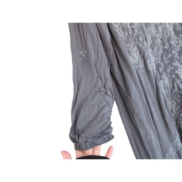 Johnny Was Gray Embroidered Dress - Picture 5 of 15